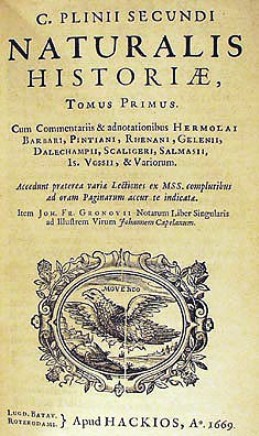 frontespizio della Naturalis Historiae